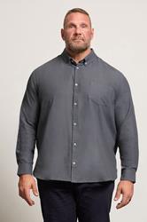 BadRhino Big & Tall Grey Long Sleeve Slub Shirt | BadRhino 2