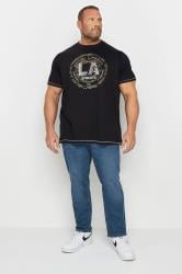 JACK & JONES Big & Tall Blue Mid Wash Mike Jeans| BadRhino 2