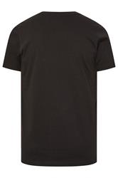 BadRhino Big & Tall Black Embroidered Script T-Shirt | BadRhino 2