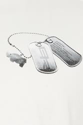 BadRhino Big & Tall Off-White Military Dog Tag Graphic T-Shirt | BadRhino 5