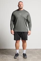 IronRhino Big & Tall Grey Performance Long Sleeve T-Shirt | BadRhino 2