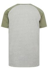BadRhino Big & Tall Green & Grey Extra Long Raglan T-Shirt | BadRhino 2