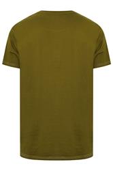 KAM Olive Green 'Greystone' Graphic Print T-Shirt | BadRhino 4