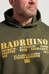 BadRhino Big & Tall Khaki Green Military Print Hoodie | BadRhino 4