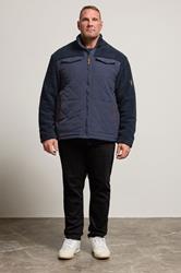 D555 Big & Tall Navy Blue Quilted Sherpa Fleece | BadRhino 2