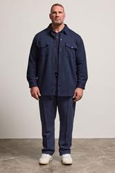 BadRhino Big & Tall Navy Blue Textured Jersey Joggers | BadRhino 2