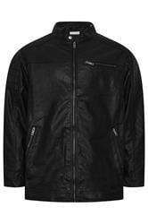 JACK & JONES Big & Tall Black Rocky Jacket | BadRhino 2