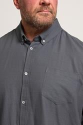 BadRhino Big & Tall Grey Long Sleeve Slub Shirt | BadRhino 4