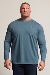 BadRhino Big & Tall Petrol Blue Core Long Sleeve T-Shirt | BadRhino 1