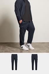 BadRhino Big & Tall 2 PACK Navy Blue Cargo Joggers | BadRhino 1