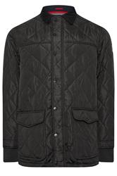 D555 Big & Tall Black Quilted Jacket | BadRhino 1