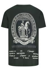 JACK & JONES Big & Tall Green Back Print T-Shirt | BadRhino 2
