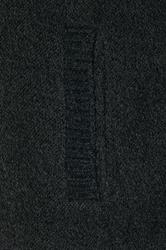 D555 Big & Tall Black Chenille Zip Through Knit Jumper | BadRhino 3