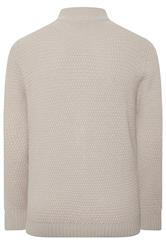 BadRhino Big & Tall Natural Brown Wool Zip Through Cardigan | BadRhino 6