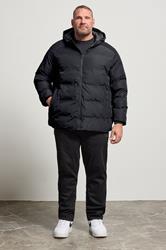 JACK & JONES Big & Tall Black Puffer Jacket | BadRhino 2