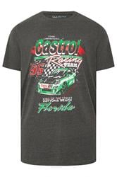 BadRhino Big & Tall Charcoal Grey Printed 'Castrol' T-Shirt | BadRhino 1