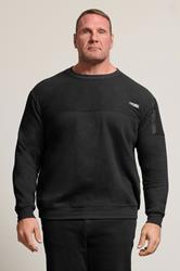 FIRETRAP Big & Tall Navy Blue Olsen Sweatshirt | BadRhino 1