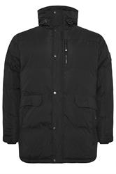 D555 Big & Tall Black Quilted Padded Jacket | BadRhino 1
