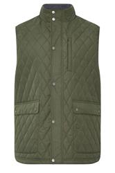 BadRhino Big & Tall Khaki Green Diamond Quilted Gilet | BadRhino 1