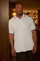 BadRhino Big & Tall Natural Brown Tipped Polo Shirt | BadRhino 1