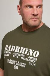 BadRhino Big & Tall Khaki Green Military Waffle Texture T-Shirt | BadRhino 6