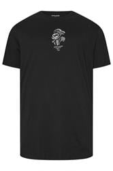 JACK & JONES Big & Tall Black Graphic T-Shirt | BadRhino 1
