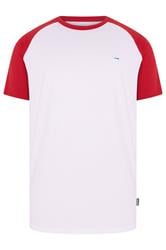BadRhino Big & Tall Red & White Extra Long Raglan T-Shirt | BadRhino 5