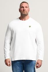 LYLE & SCOTT Big & Tall White Long Sleeve T-Shirt | BadRhino 3