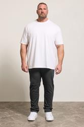 D555 Black Tapered Stretch Jeans | BadRhino 1