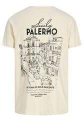 JACK & JONES Big & Tall Antique White 'Palermo' T-Shirt | BadRhino 2