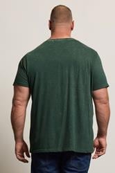 BadRhino Big & Tall Green Acid Wash Tiger Graphic T-Shirt | BadRhino 3