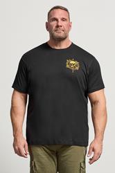 BadRhino Big & Tall Black Skull Emblem Graphic T-Shirt | BadRhino 1