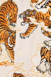 JACK & JONES Big & Tall Cream Tiger Print Resort Shirt | Badrhino 3