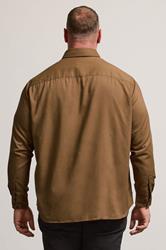 BadRhino Big & Tall Tan Brown Long Sleeve Oxford Shirt | BadRhino 3