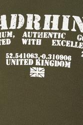 BadRhino Big & Tall Khaki Green Military Waffle Texture T-Shirt | BadRhino 9