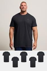 BadRhino Big & Tall 5 PACK Black Extra Long Core T-Shirts | BadRhino 1