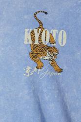BadRhino Big & Tall Light Blue Acid Wash Kyoto Tiger Graphic T-Shirt | BadRhino 7