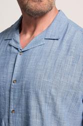 BadRhino Big & Tall Blue Textured Stripe Shirt 6