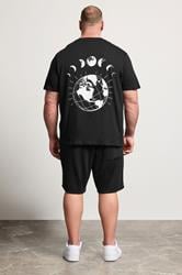 JACK & JONES Big & Tall Black T-Shirt & Short Set | BadRhino 1