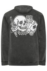 BadRhino Big & Tall Black Sun Bleached Tattoo Graphic Hoodie | BadRhino 2