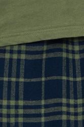 BadRhino Big & Tall Khaki Green Check Pyjama Set | BadRhino 4