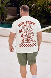 BadRhino Big & Tall Off White Hot Slice Graphic T-Shirt | BadRhino 3