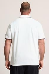 BadRhino Big & Tall White England Embroided Polo Shirt | BadRhino 5