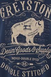 KAM Big & Tall Navy Blue 'Greystone' Graphic Print T-Shirt | BadRhino 3