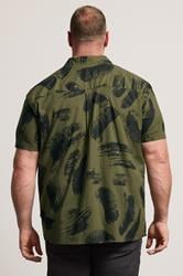 BadRhino Big & Tall Khaki Green Brushstroke Shirt | BadRhino 2