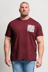 BadRhino Big & Tall Red Flower Pocket T-Shirt | BadRhino 3