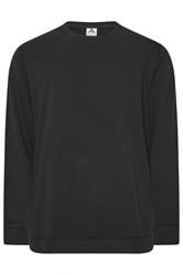 STUDIO A Big & Tall Black Crew Neck Sweatshirt | BadRhino 1
