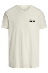 JACK & JONES Big & Tall Natural Brown Back Print T-Shirt | BadRhino 1
