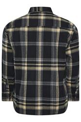 D555 Big & Tall Black Check Overshirt | BadRhino 2