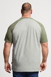 BadRhino Big & Tall Green & Grey Extra Long Raglan T-Shirt | BadRhino 2